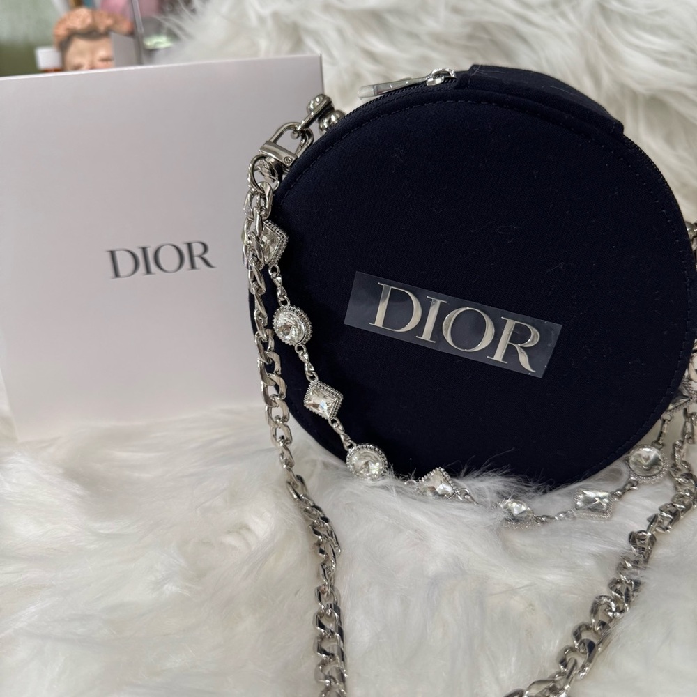Authentic DIOR BEAUTY Navy Blue Vanity Case Converted To shoulder bag